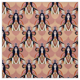 Tecido Boho Butterfly Deusa Retro Earth Tones