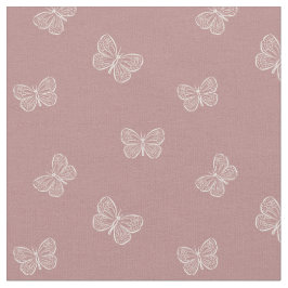 Tecido Boho Butterfly Modern Girly Spring Animal Mauve
