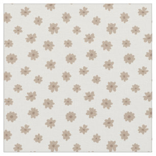 Tecido Boho Floral Miúdo Neutro Delicado Bege Feminino