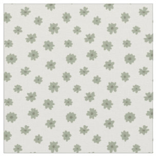 Tecido Boho Floral Verde Musgo Ditsy Delicado Feminino