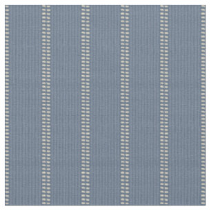 Tecido Boho geo linhas simples bege denim azul rústico