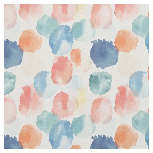 Tecido Boho Rainbow Paint Splotts on White (Modelo)