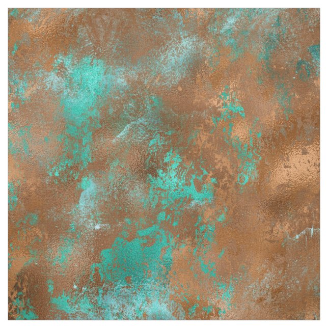 Tecido Boho Teal Copper Grunge (Modelo)