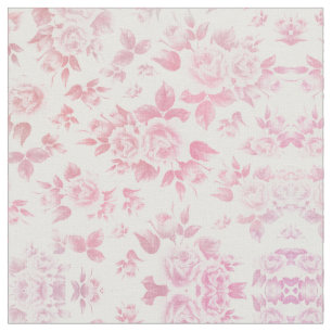Tecido Boho vintage country chic rosas brancas-rosa flora