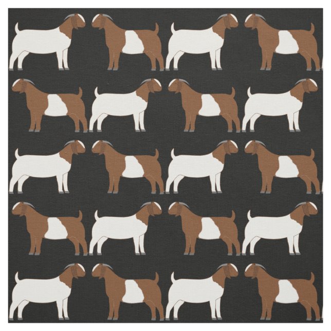 Tecido Boi Goats em Preto (Modelo)