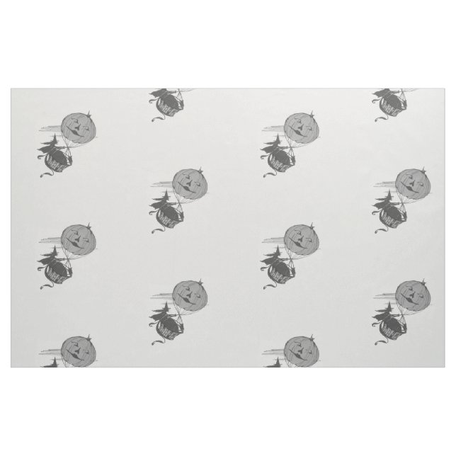 Tecido Bola de Ar Monocromática de Abóbora com Rosto de J (Fat Quarter)