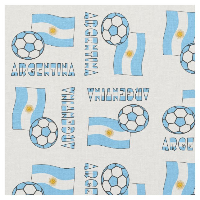 Tecido Bola de Futebol e Bandeira Argentina (Detalhe)