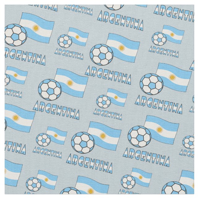 Tecido Bola de Futebol e Bandeira da Argentina (Detalhe)
