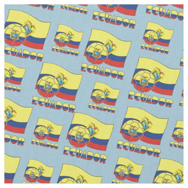 Tecido Bola de Futebol Equatoriana e Bandeira (Detalhe)