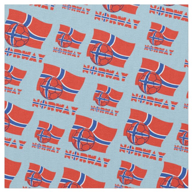 Tecido Bola de Futebol Norueguesa e Bandeira (Detalhe)