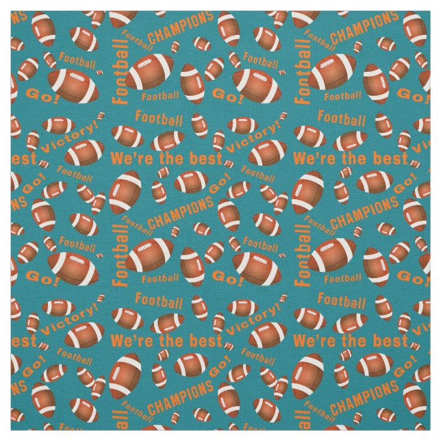 Tecido Bolas Americanas De Futebol E Texto Inspirador (Modelo)