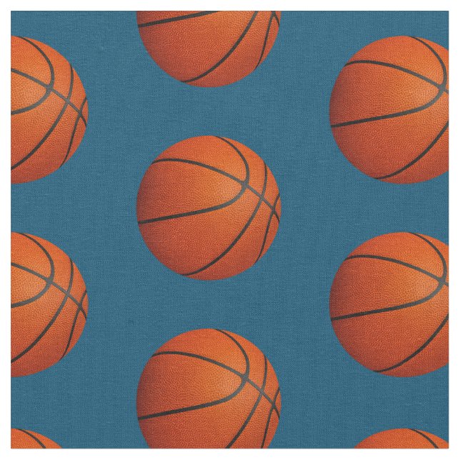 Tecido bolas de basquete em azul ou qualquer padrão despo (Detalhe)