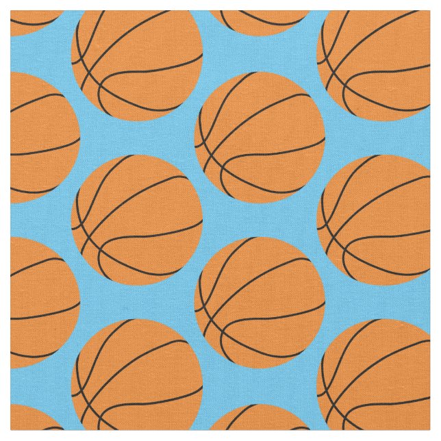 Tecido Bolas de Basquete Esportes Verde Azul (Detalhe)