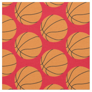 Tecido Bolas de Basquete Esportes Vermelho