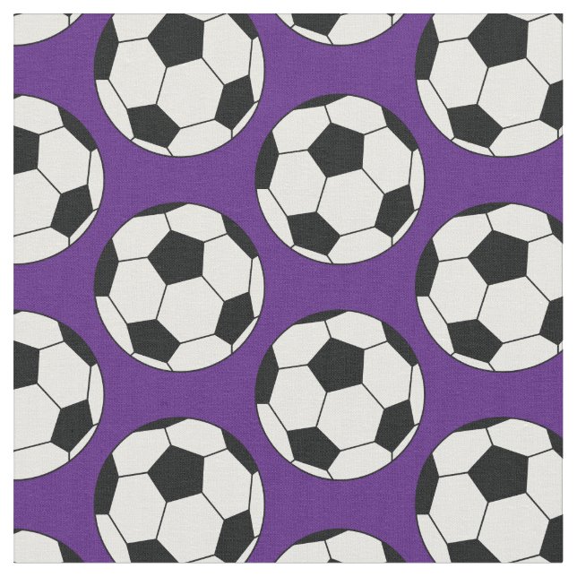 Tecido Bolas De Futebol, Roxo Esportivo (Detalhe)