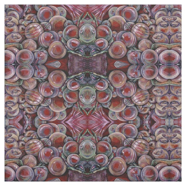 Tecido Bolas de Natal Vermelhas (Modelo)