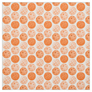 Tecido Bolas de Picleball - Bolinhas Laranja em Branco