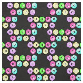 Tecido Bolas do Bingo do borracho do Bingo no preto