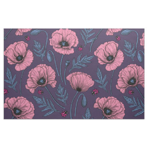 Tecido Bolhas cor-de-rosa com violeta escura