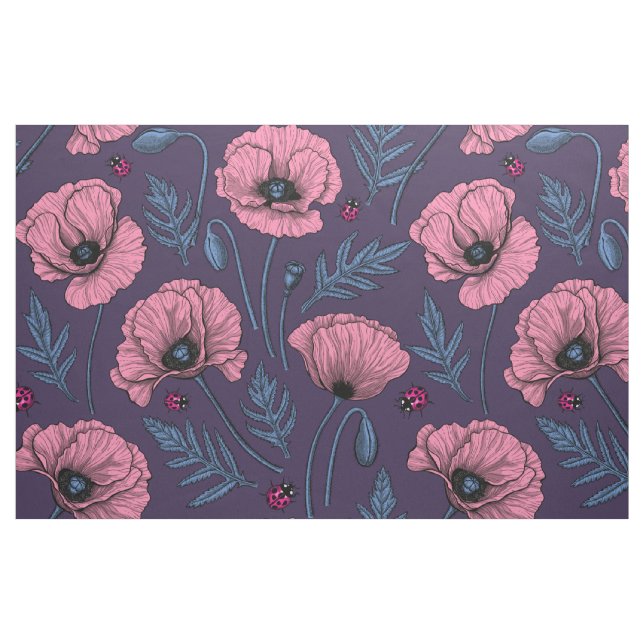 Tecido Bolhas cor-de-rosa com violeta escura (Fat Quarter)