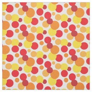 Tecido Bolhas Quentes - Padrão Laranja Amarelo e Vermelho