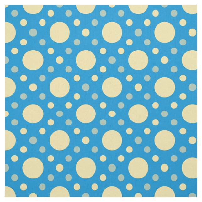Tecido Bolinhas Amarela Azul Claro Fundo Invisível (Modelo)