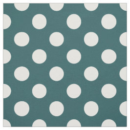 Tecido Bolinhas brancas em pó