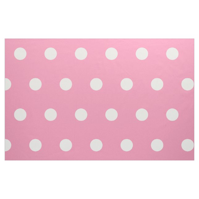 Tecido Bolinhas brancas em rosa feliz (Fat Quarter)