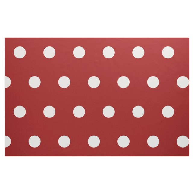 Tecido Bolinhas brancas em vermelho náutico (Fat Quarter)