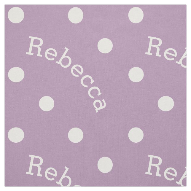 Tecido Bolinhas conhecidas personalizadas do roxo da (Modelo)