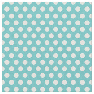 Tecido Bolinhas de turquesa