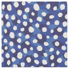 Tecido bolinhas impressão de chic blue e white cheetah