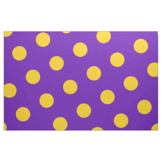 Tecido Bolinhas roxas & amarelas