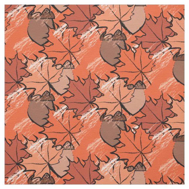 Tecido Bolotas e folhas II (Modelo)