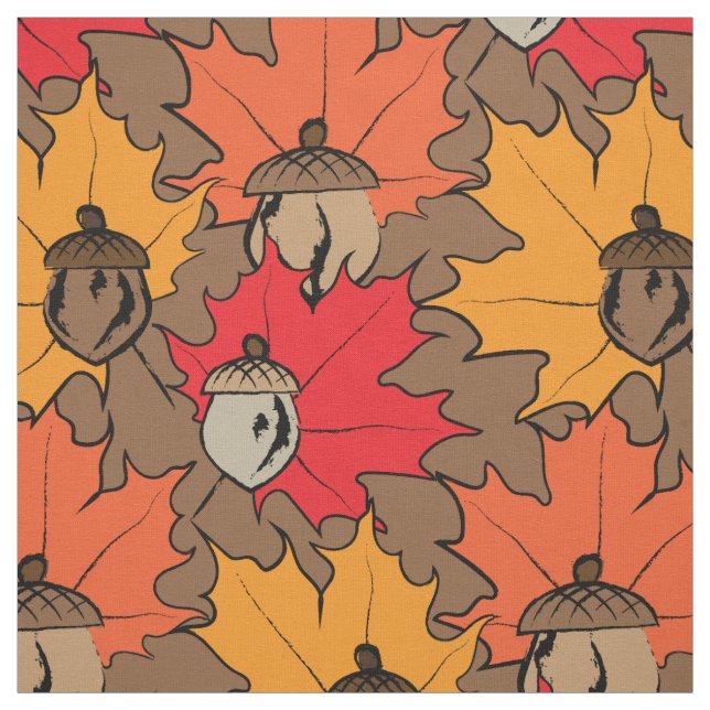 Tecido Bolotas e folhas V (Modelo)