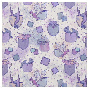 Tecido Bolsas brancas e brancas, em roxo