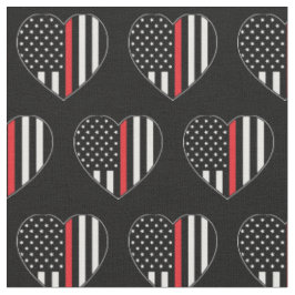 Tecido Bombeiro Thin Red Line American Flag Firefighter