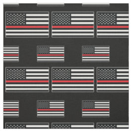 Tecido Bombeiro Thin Red Line American Flag Fireman