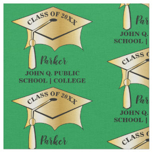 Tecido Boné de formatura de Tom Dourado Classe de Ano