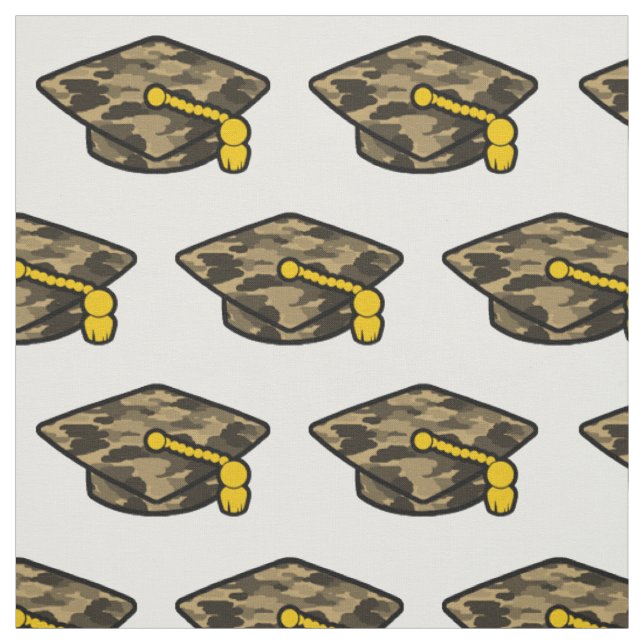 Tecido Boné de formatura Khaki Camo (Modelo)