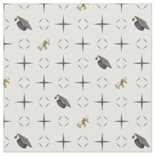 Tecido Bonés de formatura Escuros e Padrão Diploma