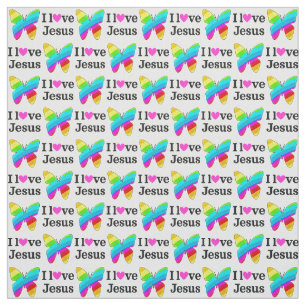 TECIDO BONITA MANTEIGA EU AMO JESUS