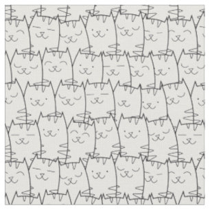 Tecido bonito 2 dos gatos dos desenhos animados