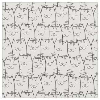 Tecido bonito 2 dos gatos dos desenhos animados