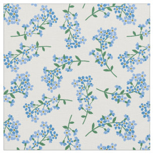 Tecido Bonito Azul Esqueça-me de Não Padrão