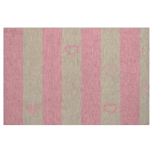 Tecido Bonito Coração Moderno - Faixa Rosa