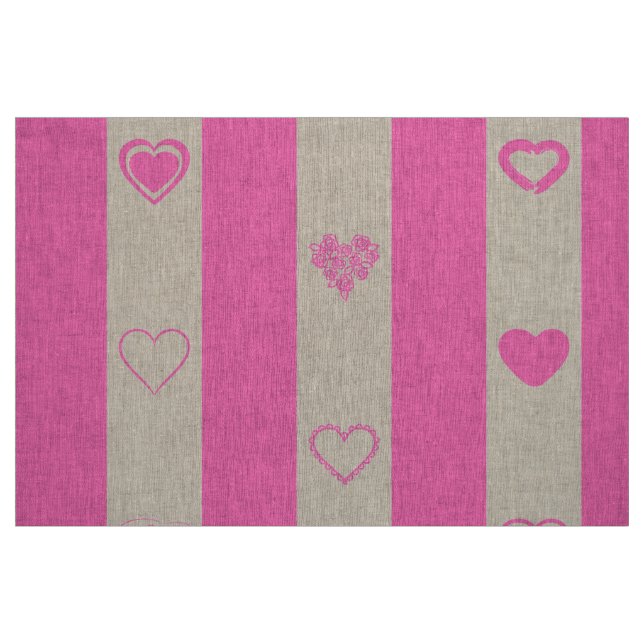Tecido Bonito Coração Moderno, Greve Rosa (Fat Quarter)