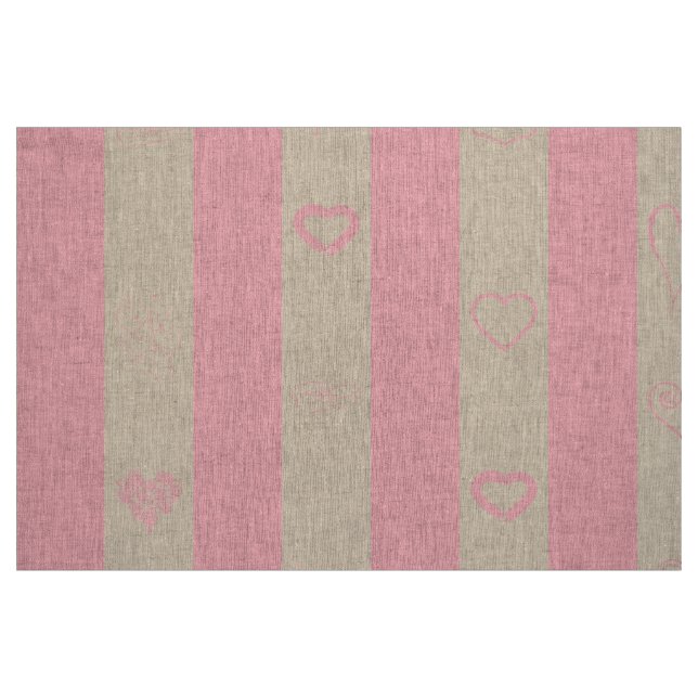 Tecido Bonito Coração Moderno, Greve Rosa (Fat Quarter)