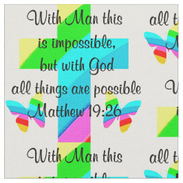 TECIDO BONITO CRUZ E CHUMBO MATTHEW 19:26 DESIGN