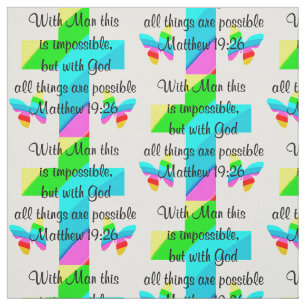 TECIDO BONITO CRUZ E CHUMBO MATTHEW 19:26 DESIGN